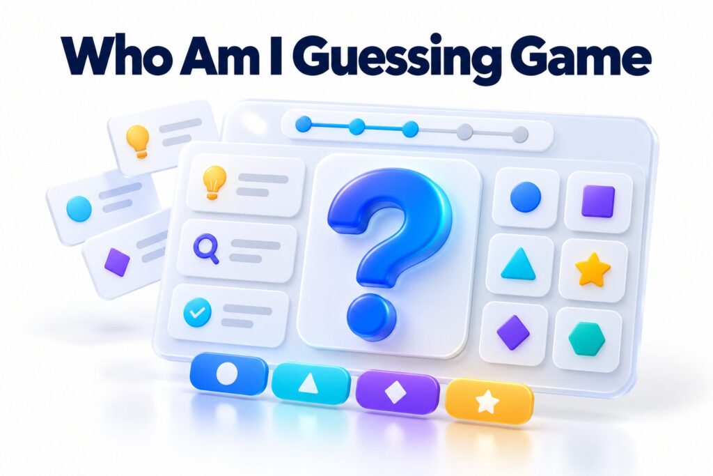 Person holding a mystery identity card during a Who Am I guessing game